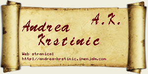 Andrea Krstinić vizit kartica